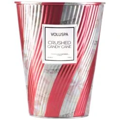 Voluspa Crushed Candy Cane - Limited Edition 2 Wick Tin Table Candle