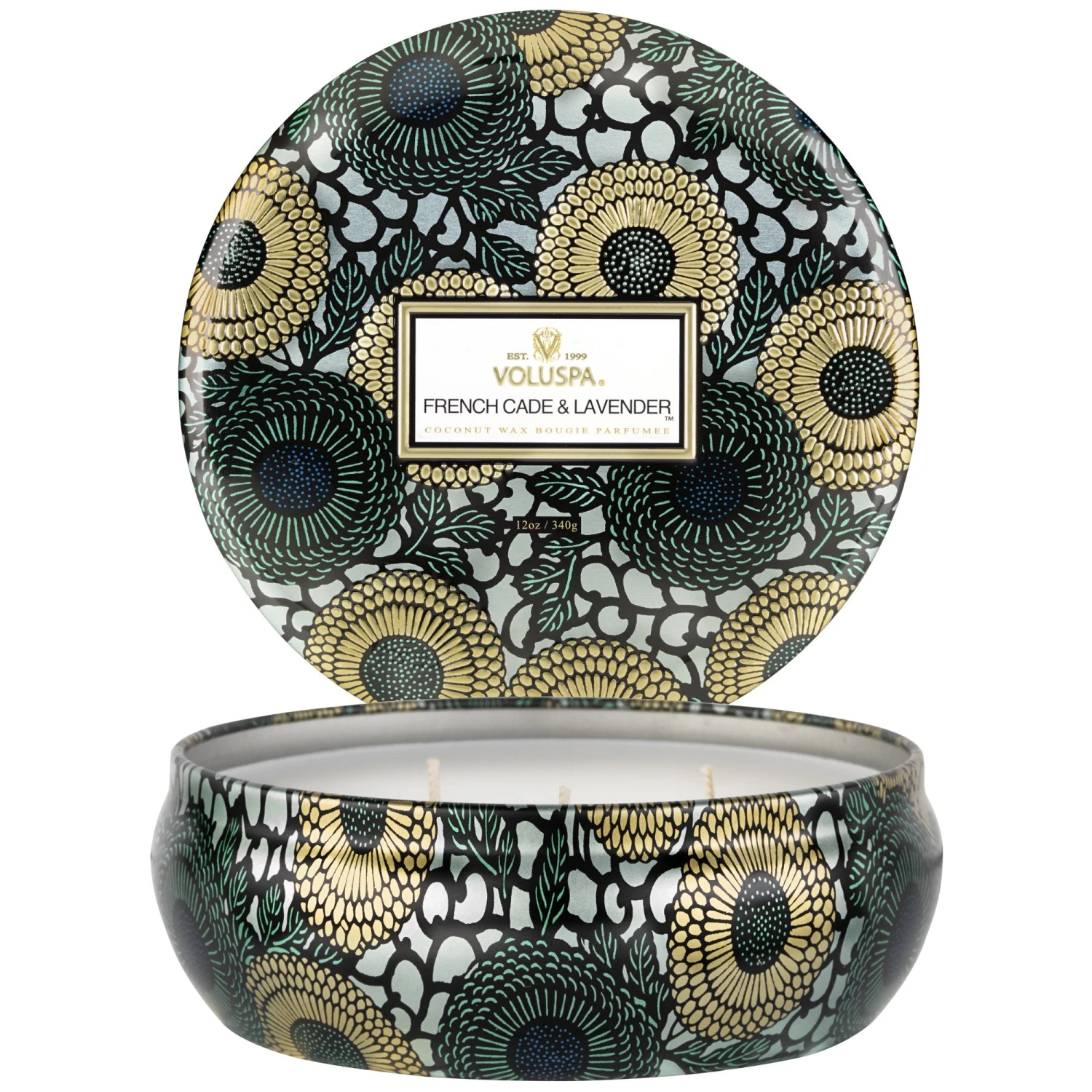 Voluspa French Cade Lavender - 3 Wick Tin Candle 4 Voluspa French Cade Lavender - 3 Wick Tin Candle - Image 2