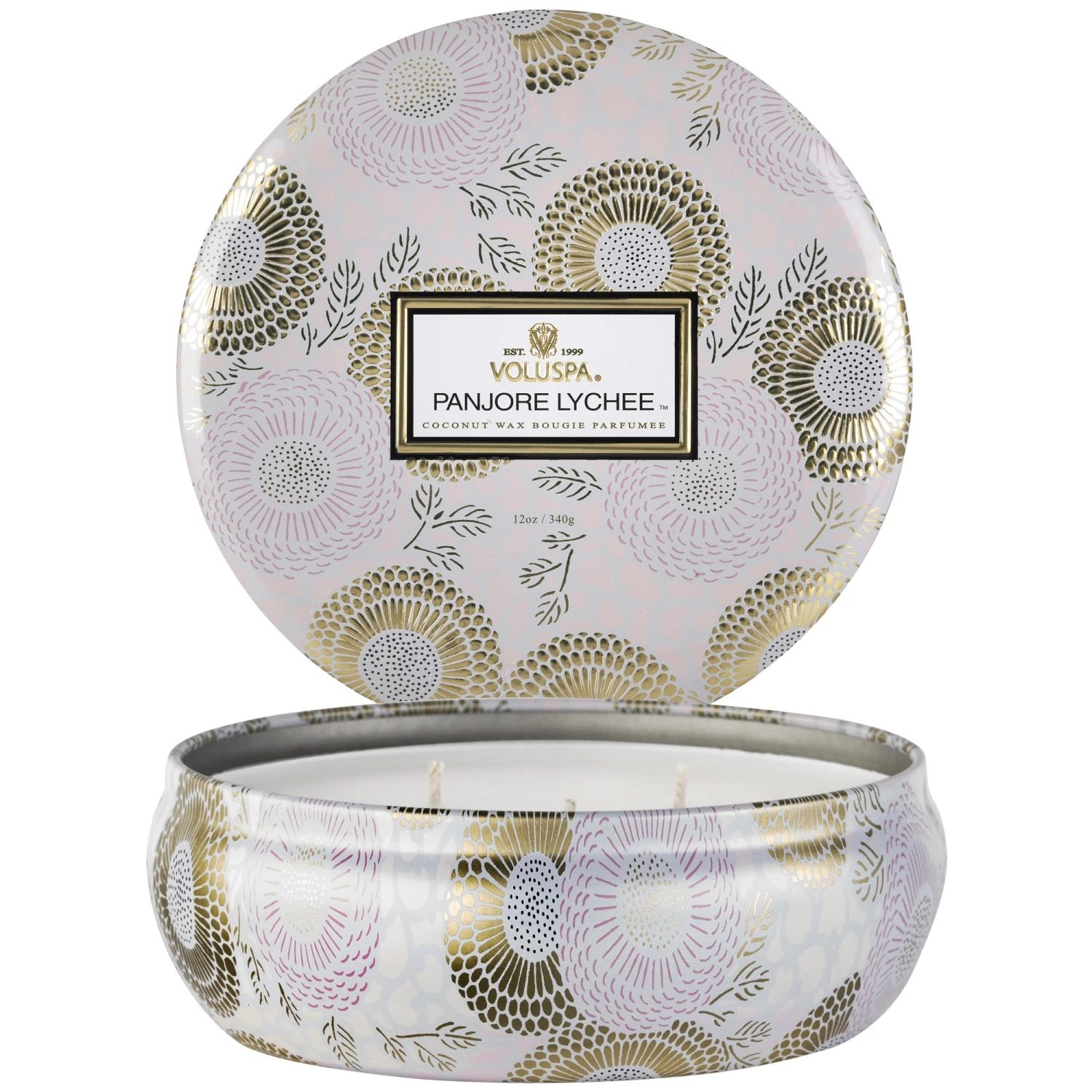 Voluspa Panjore Lychee - 3 Wick Tin Candle 3 Voluspa Panjore Lychee - 3 Wick Tin Candle - Image 2