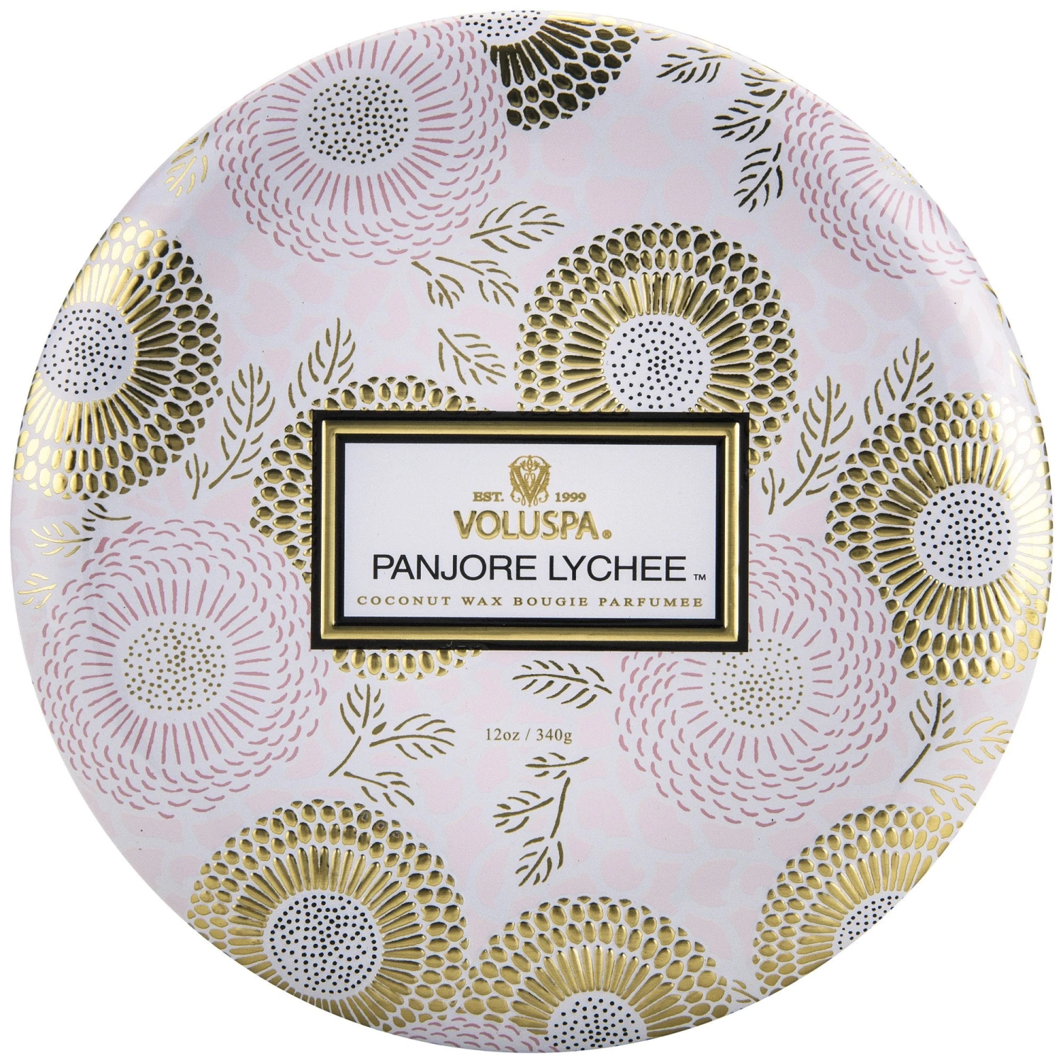 Voluspa Panjore Lychee - 3 Wick Tin Candle 2 Voluspa Panjore Lychee - 3 Wick Tin Candle