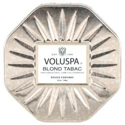 Voluspa 16 Voluspa Blond Tabac - 3 Wick Octagon Tin Candle