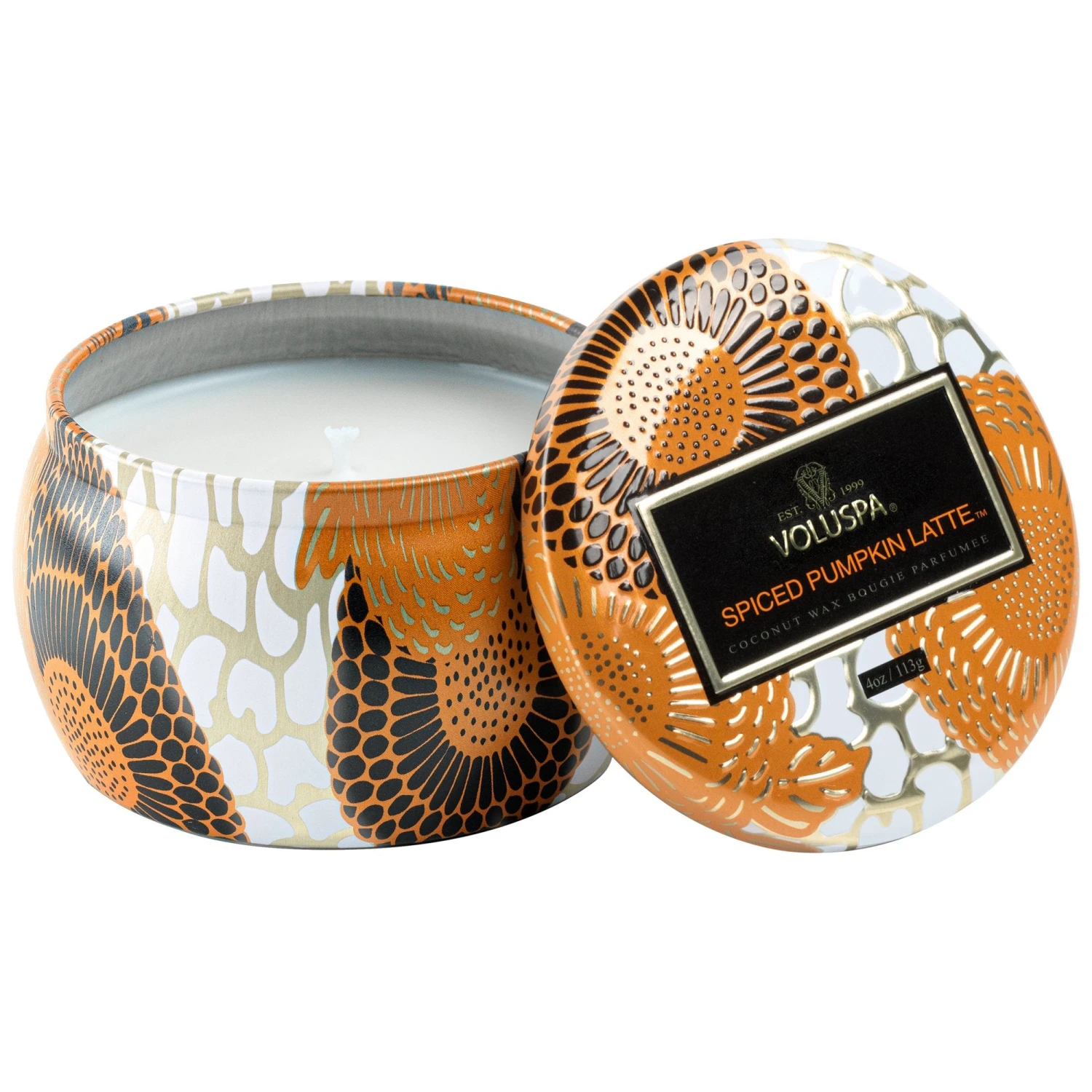 Voluspa Spiced Pumpkin Latte - Mini Tin Candle 3 Voluspa Spiced Pumpkin Latte - Mini Tin Candle