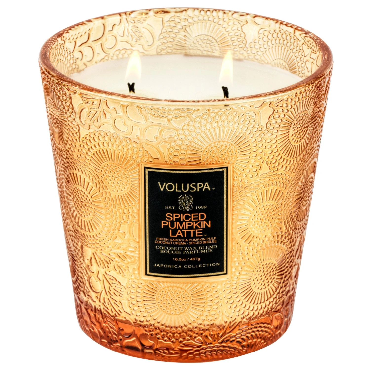 Voluspa Spiced Pumpkin Latte - 2 Wick Hearth Candle 6 Voluspa Spiced Pumpkin Latte - 2 Wick Hearth Candle - Image 5