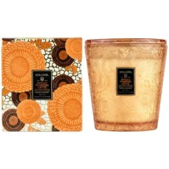 Voluspa Spiced Pumpkin Latte - 3 Wick Hearth Candle