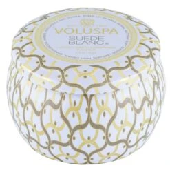 Voluspa Suede Blanc - Mini Tin Candle 11 Voluspa Suede Blanc - Mini Tin Candle -Voluspa 8111 1 2