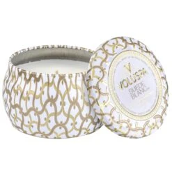 Voluspa Suede Blanc - Mini Tin Candle