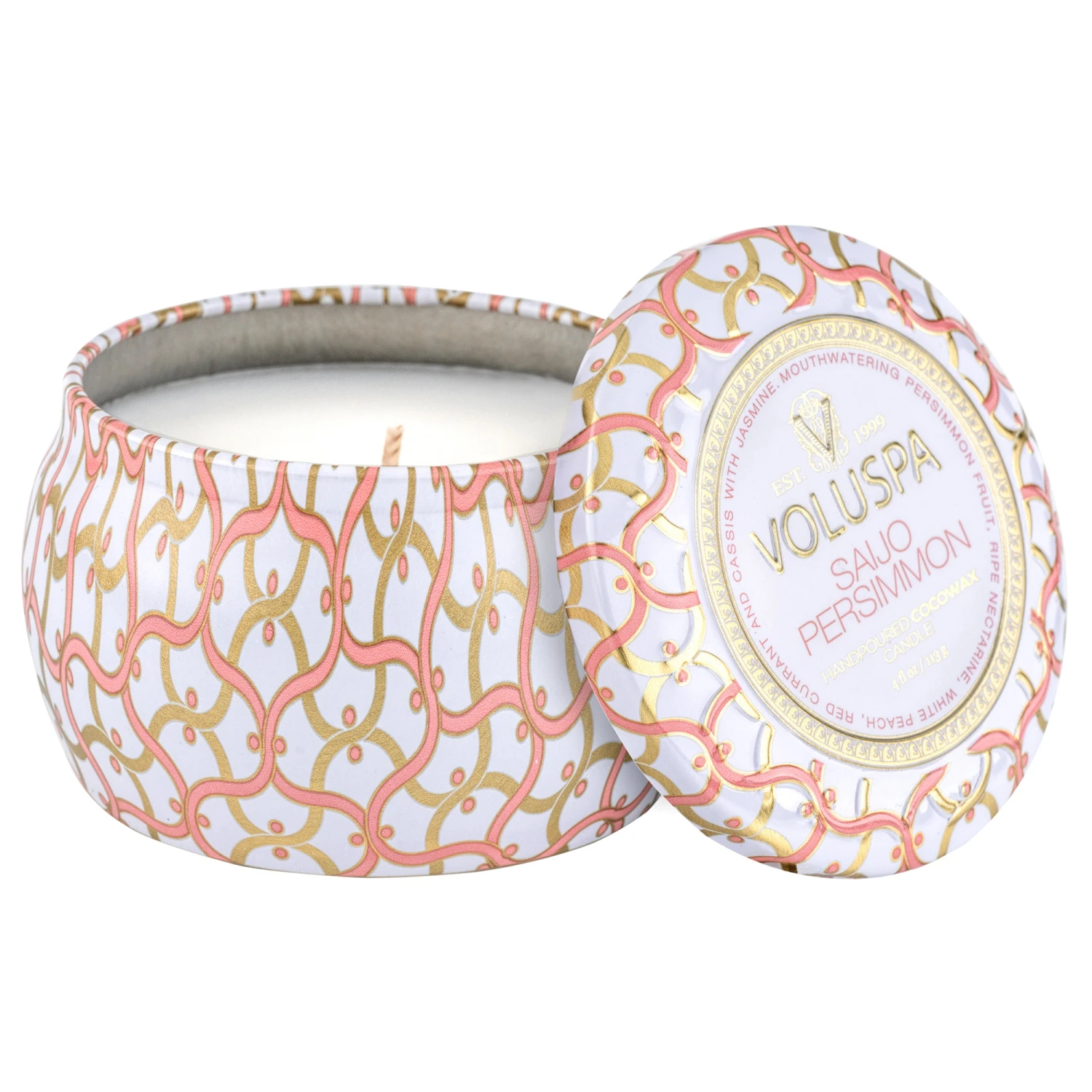 Voluspa Saijo Persimmon - Mini Tin Candle 3 Voluspa Saijo Persimmon - Mini Tin Candle