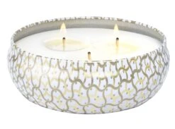 Voluspa Suede Blanc - 3 Wick Tin Candle 12 Voluspa Suede Blanc - 3 Wick Tin Candle -Voluspa 8121 3 1