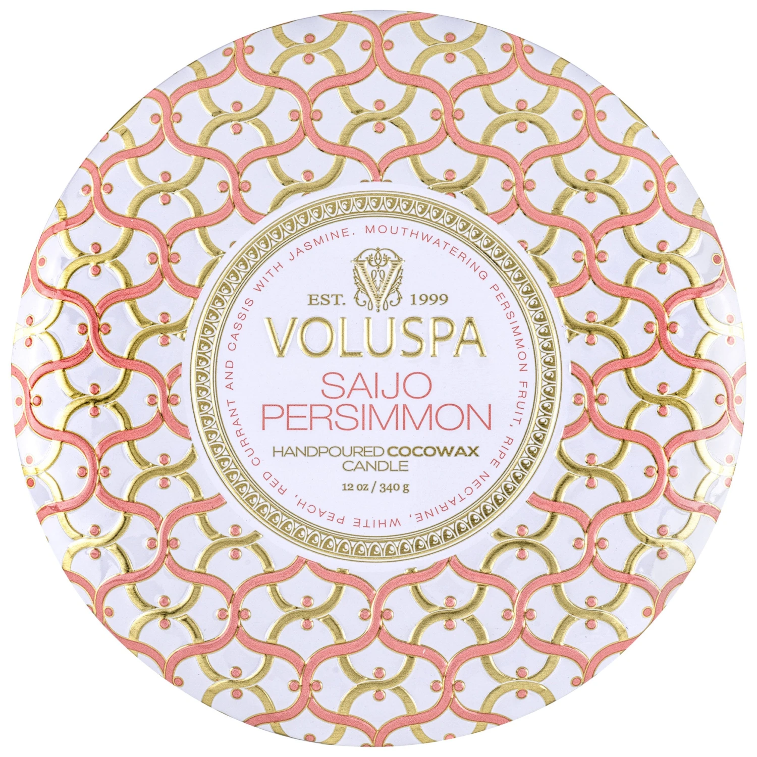 Voluspa Saijo Persimmon - 3 Wick Tin Candle 3 Voluspa Saijo Persimmon - 3 Wick Tin Candle