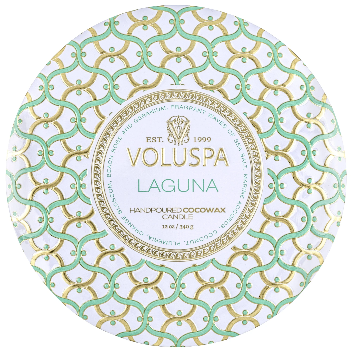 Voluspa Laguna - 3 Wick Tin Candle 3 Voluspa Laguna - 3 Wick Tin Candle