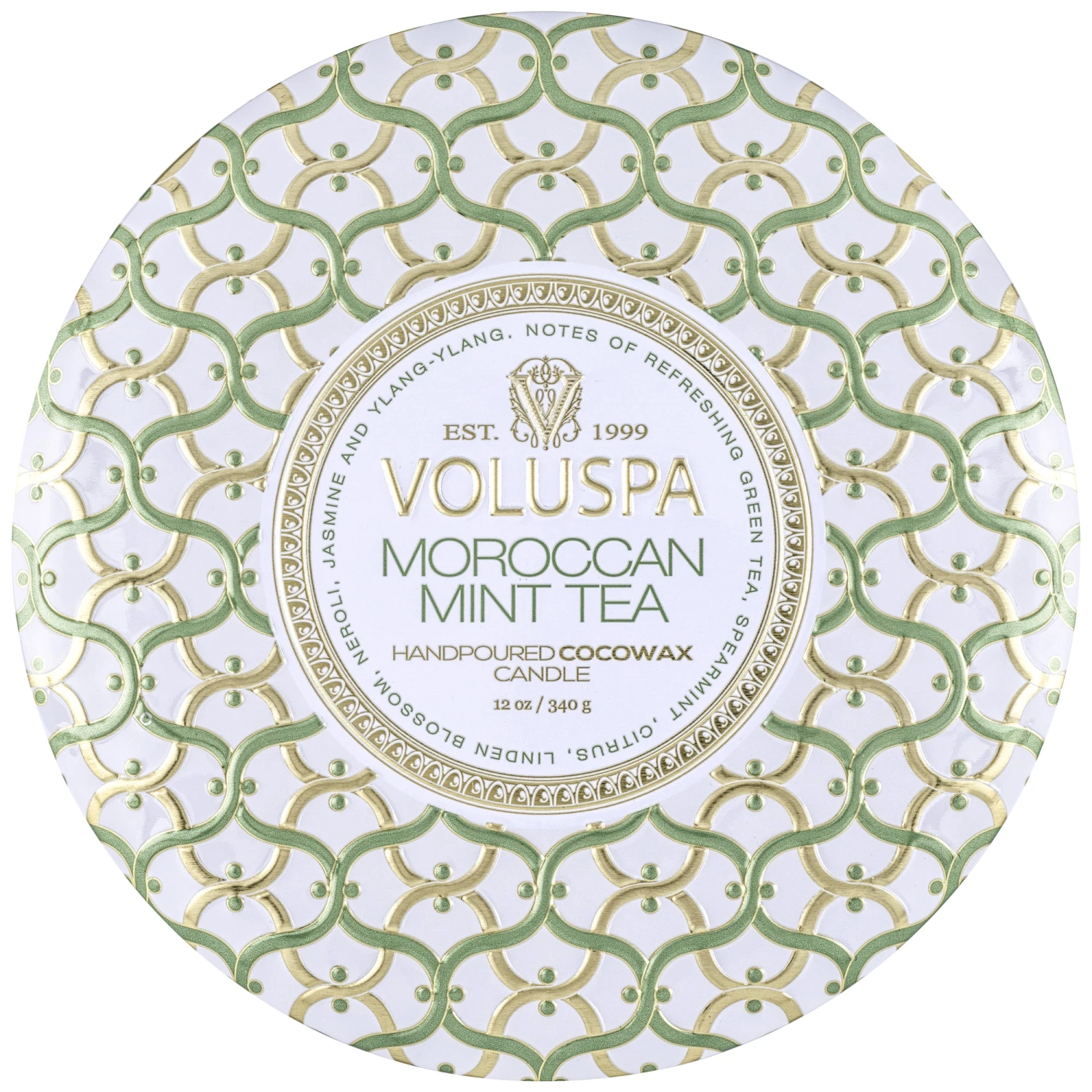 Voluspa Moroccan Mint Tea - 3 Wick Tin Candle 3 Voluspa Moroccan Mint Tea - 3 Wick Tin Candle