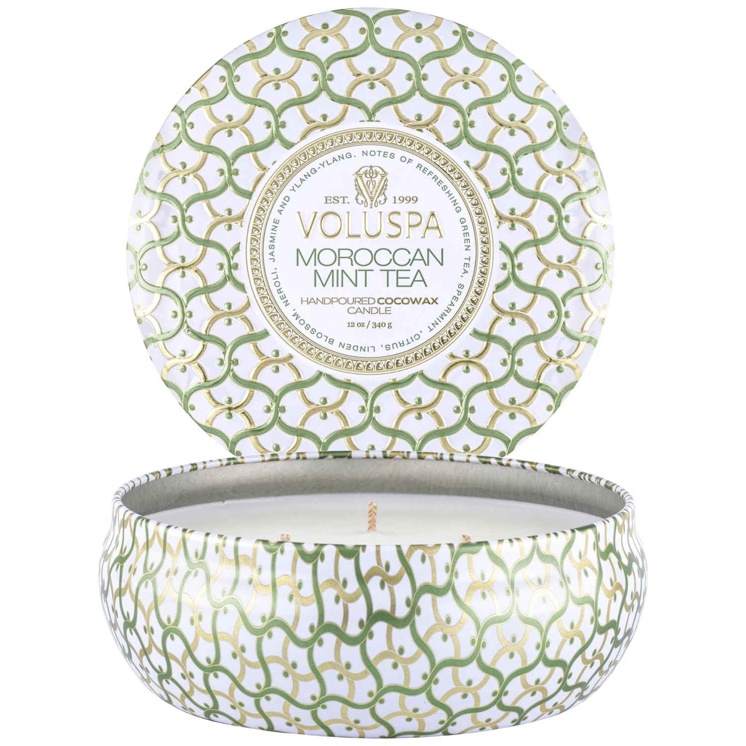 Voluspa Moroccan Mint Tea - 3 Wick Tin Candle 6 Voluspa Moroccan Mint Tea - 3 Wick Tin Candle - Image 4