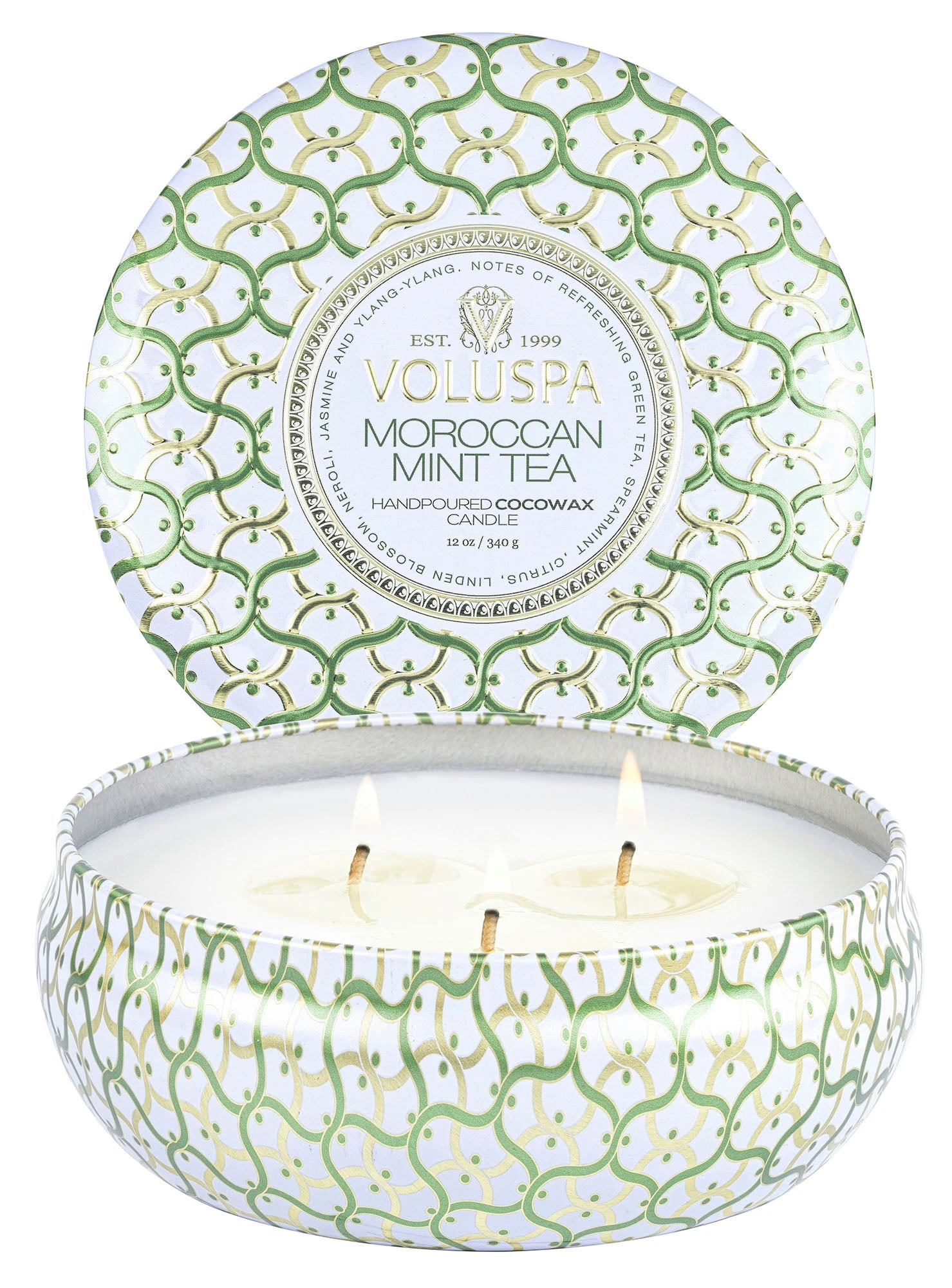 Voluspa Moroccan Mint Tea - 3 Wick Tin Candle 5 Voluspa Moroccan Mint Tea - 3 Wick Tin Candle - Image 3