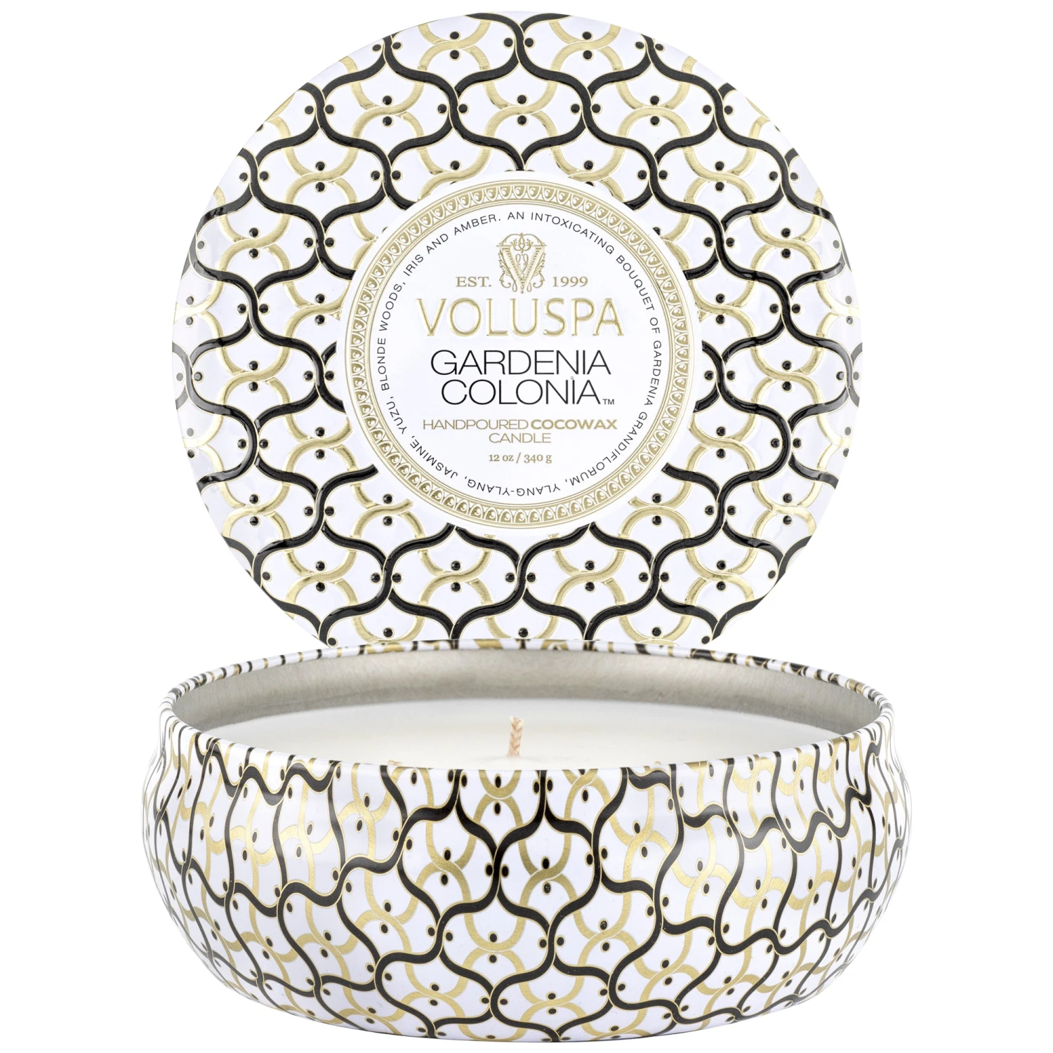 Voluspa Gardenia Colonia - 3 Wick Tin Candle 6 Voluspa Gardenia Colonia - 3 Wick Tin Candle - Image 4