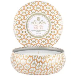 Voluspa Italian Bellini - 3 Wick Tin Candle 11 Voluspa Italian Bellini - 3 Wick Tin Candle -Voluspa 8126 2 1 1