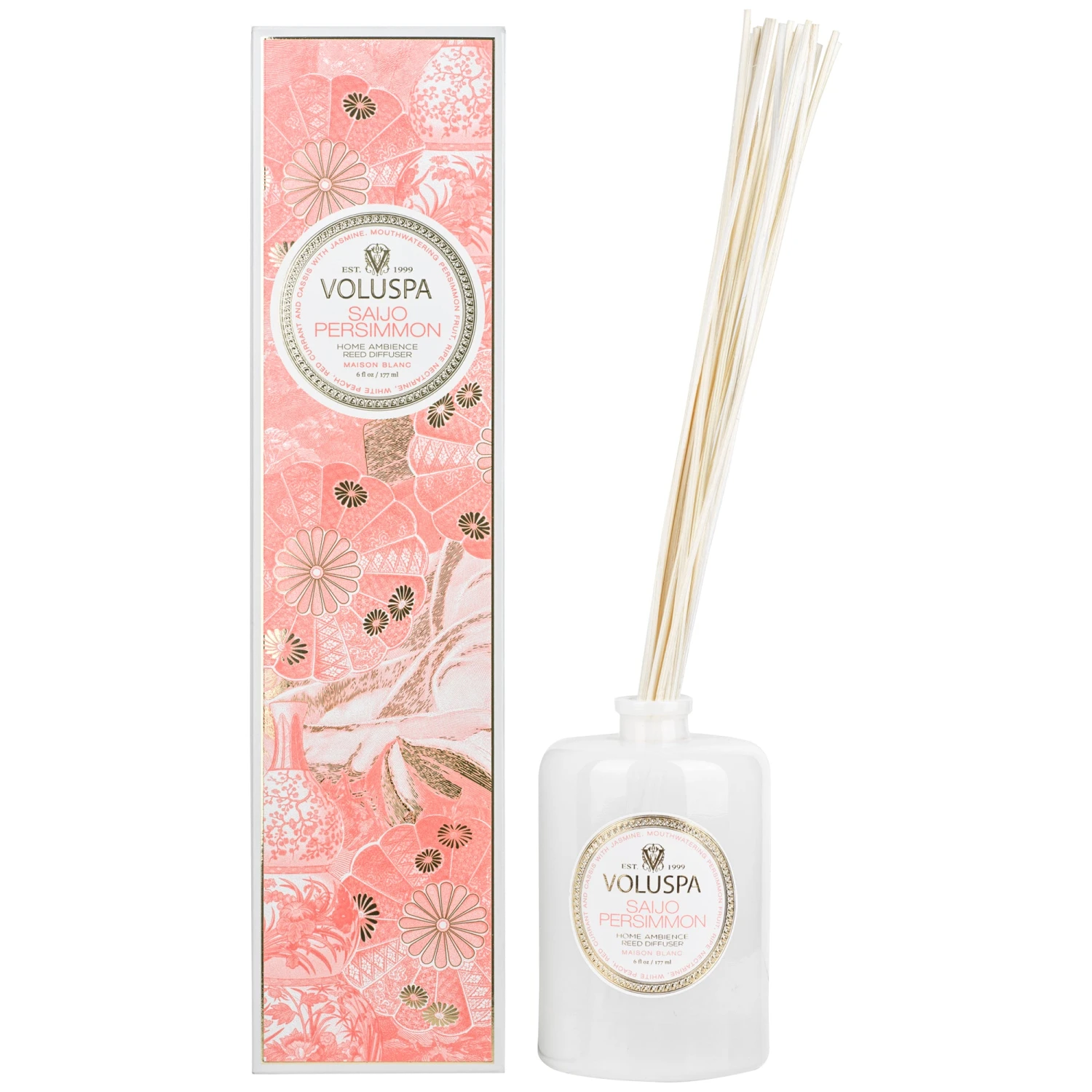 Voluspa Saijo Persimmon - Reed Diffuser 3 Voluspa Saijo Persimmon - Reed Diffuser