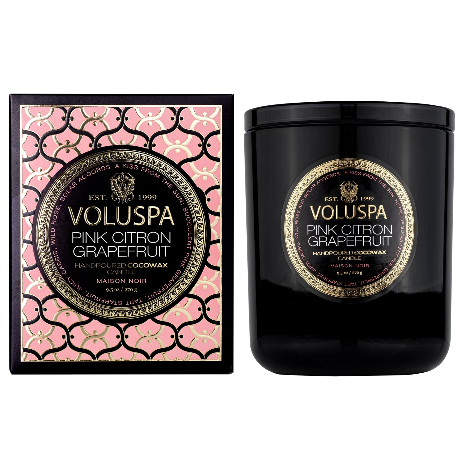 Voluspa Pink Citron Grapefruit - Classic Candle 3 Voluspa Pink Citron Grapefruit - Classic Candle