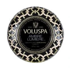 Voluspa Ambre Lumiere - Mini Tin Candle 12 Voluspa Ambre Lumiere - Mini Tin Candle -Voluspa 8212 4
