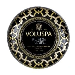 Voluspa Suede Noir - Mini Tin Candle 13 Voluspa Suede Noir - Mini Tin Candle -Voluspa 8213 4
