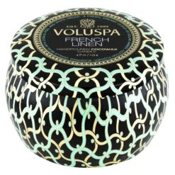 Voluspa French Linen - Mini Tin Candle 12 Voluspa French Linen - Mini Tin Candle -Voluspa 8214 1