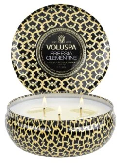 Voluspa Freesia Clementine - 3 Wick Tin Candle 11 Voluspa Freesia Clementine - 3 Wick Tin Candle -Voluspa 8226 2