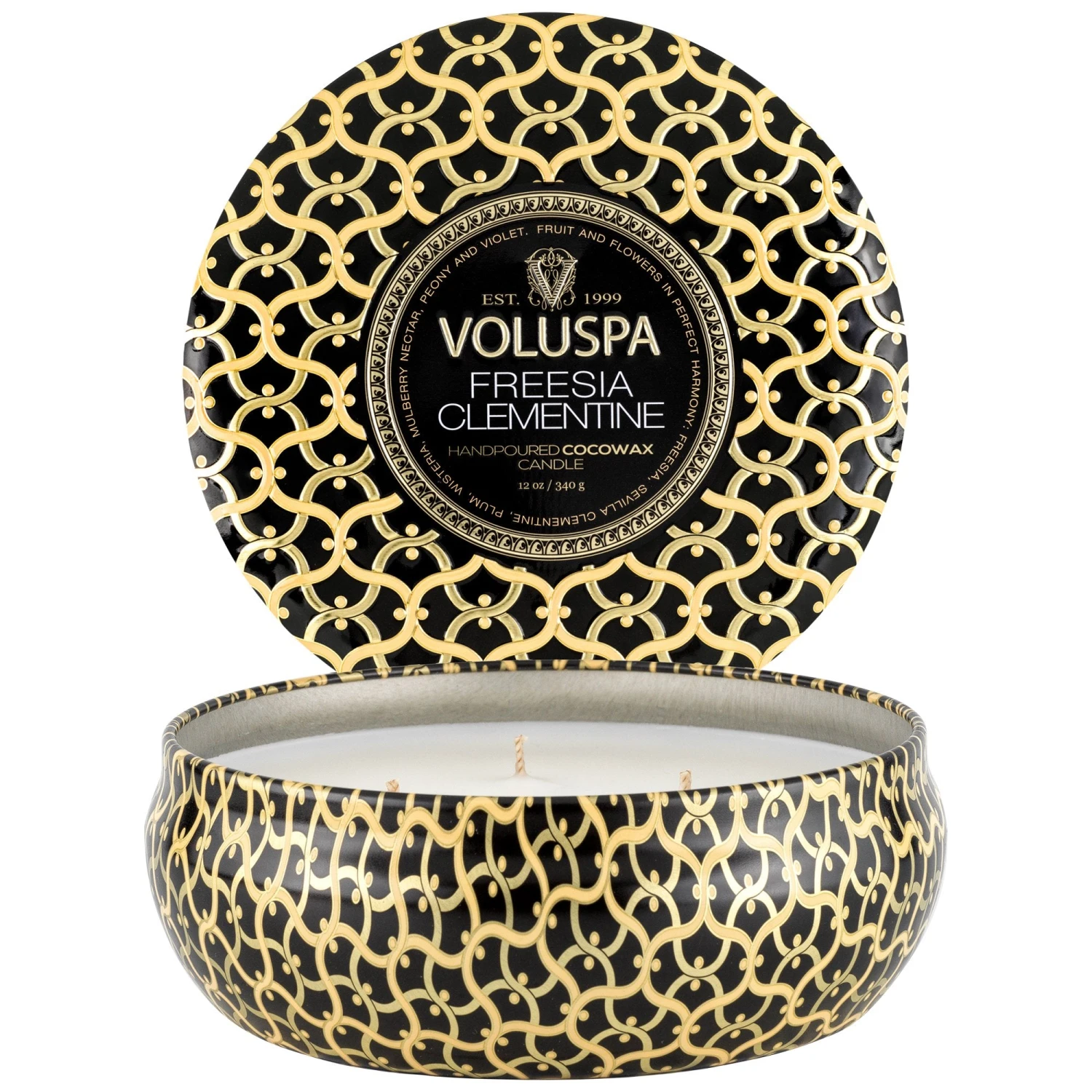 Voluspa Freesia Clementine - 3 Wick Tin Candle 6 Voluspa Freesia Clementine - 3 Wick Tin Candle - Image 4