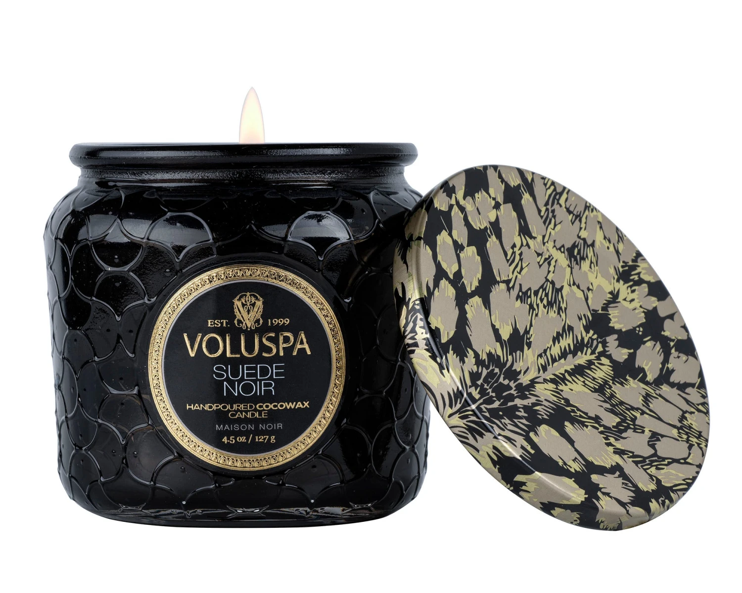Voluspa Suede Noir - Petite Jar Candle 3 Voluspa Suede Noir - Petite Jar Candle