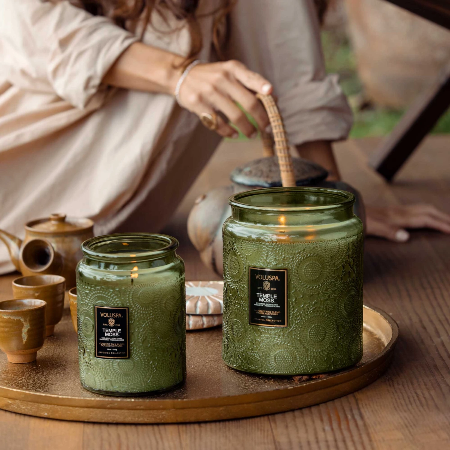 Voluspa Temple Moss - Luxe Jar Candle 4 Voluspa Temple Moss - Luxe Jar Candle - Image 2
