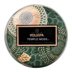 Voluspa Temple Moss - Mini Tin Candle -Voluspa F23 PR 72135 002 e9f56d4f 34d0 45b8 b4f7 b69228df66c1