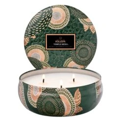 Voluspa Temple Moss - 3 Wick Tin Candle 8 Voluspa Temple Moss - 3 Wick Tin Candle -Voluspa F23 PR 72235 001