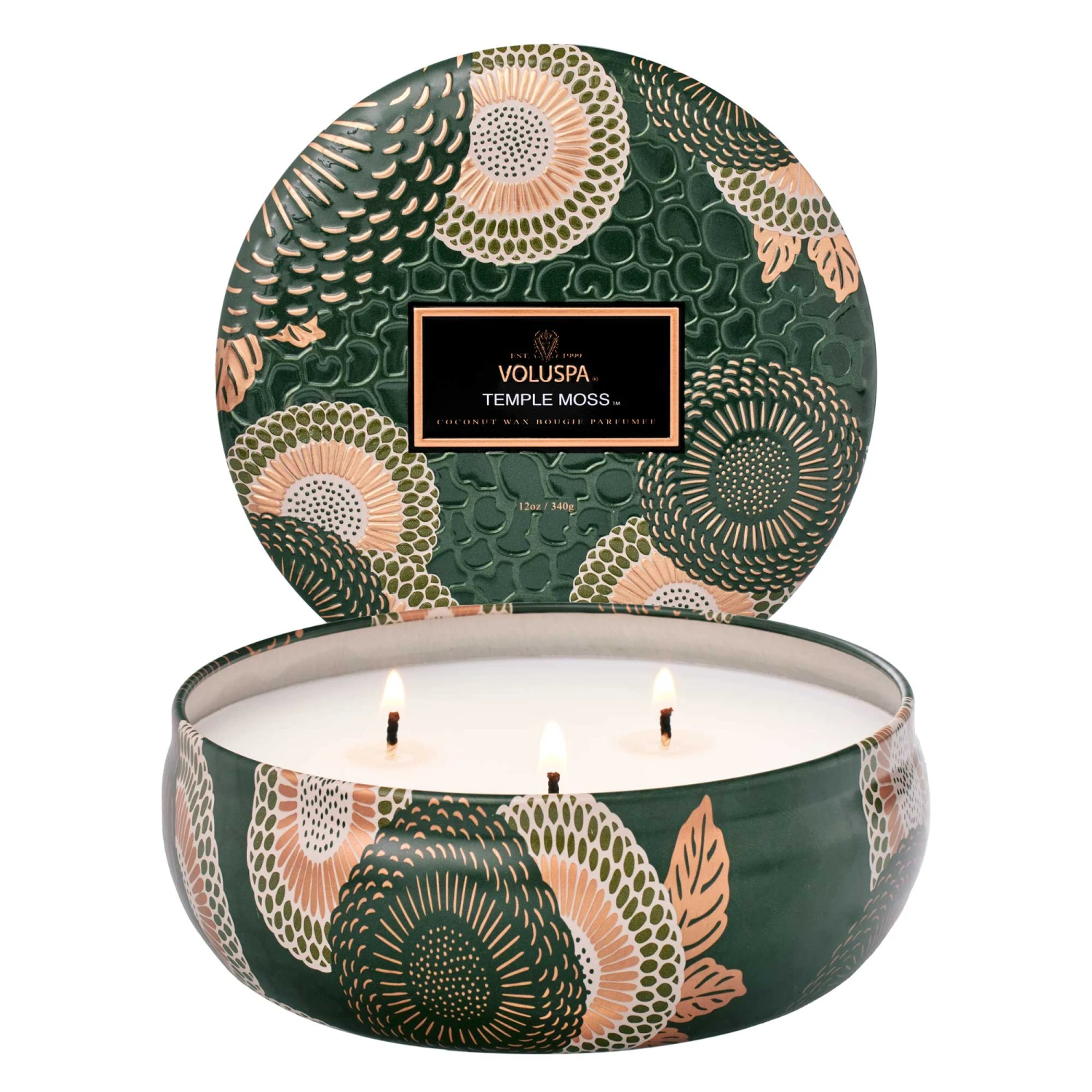 Voluspa Temple Moss - 3 Wick Tin Candle 5 Voluspa Temple Moss - 3 Wick Tin Candle - Image 3