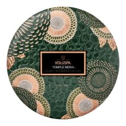 Voluspa Temple Moss - 3 Wick Tin Candle