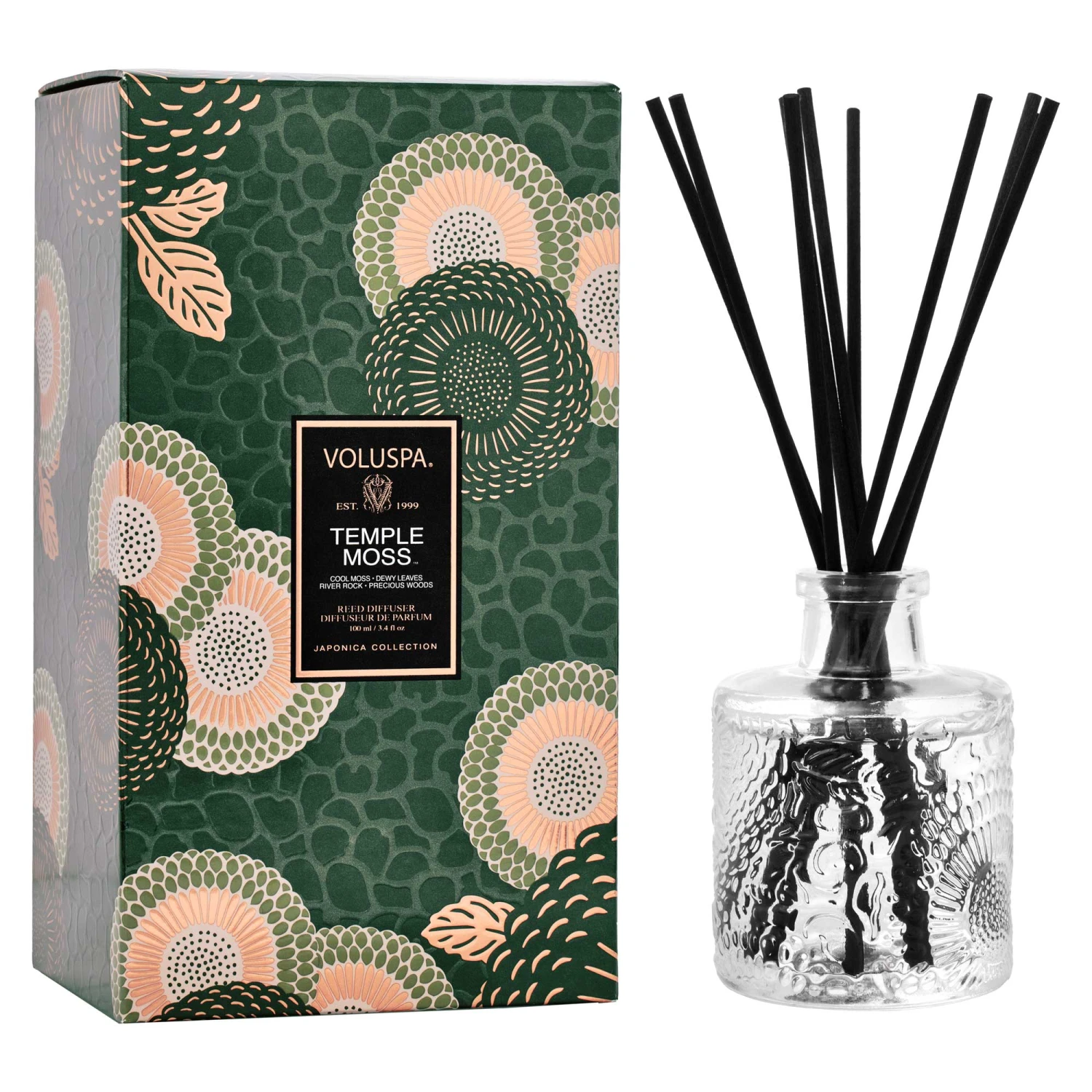 Voluspa Temple Moss - Reed Diffuser 5 Voluspa Temple Moss - Reed Diffuser - Image 3