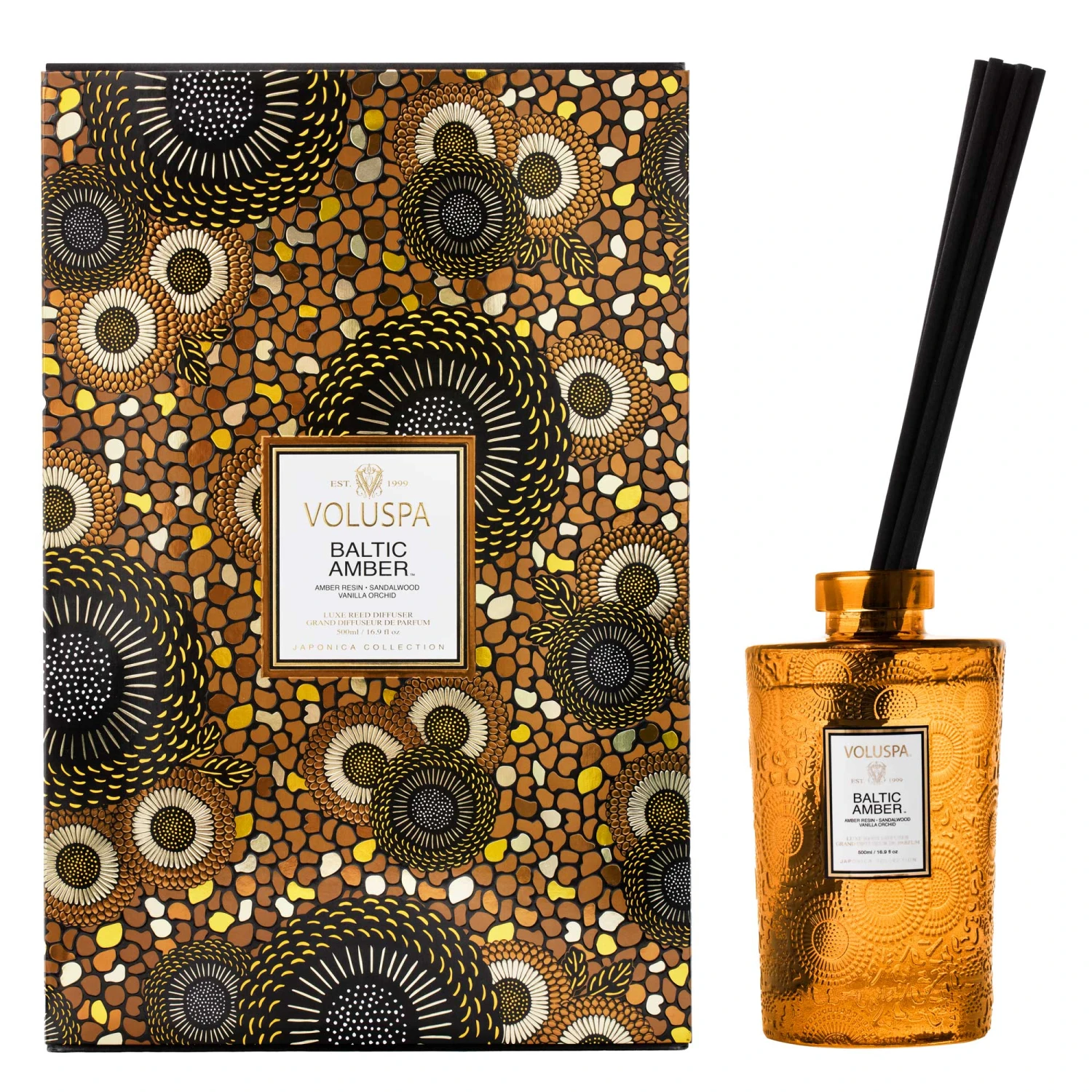 Voluspa Baltic Amber - Luxe Reed Diffuser 3 Voluspa Baltic Amber - Luxe Reed Diffuser
