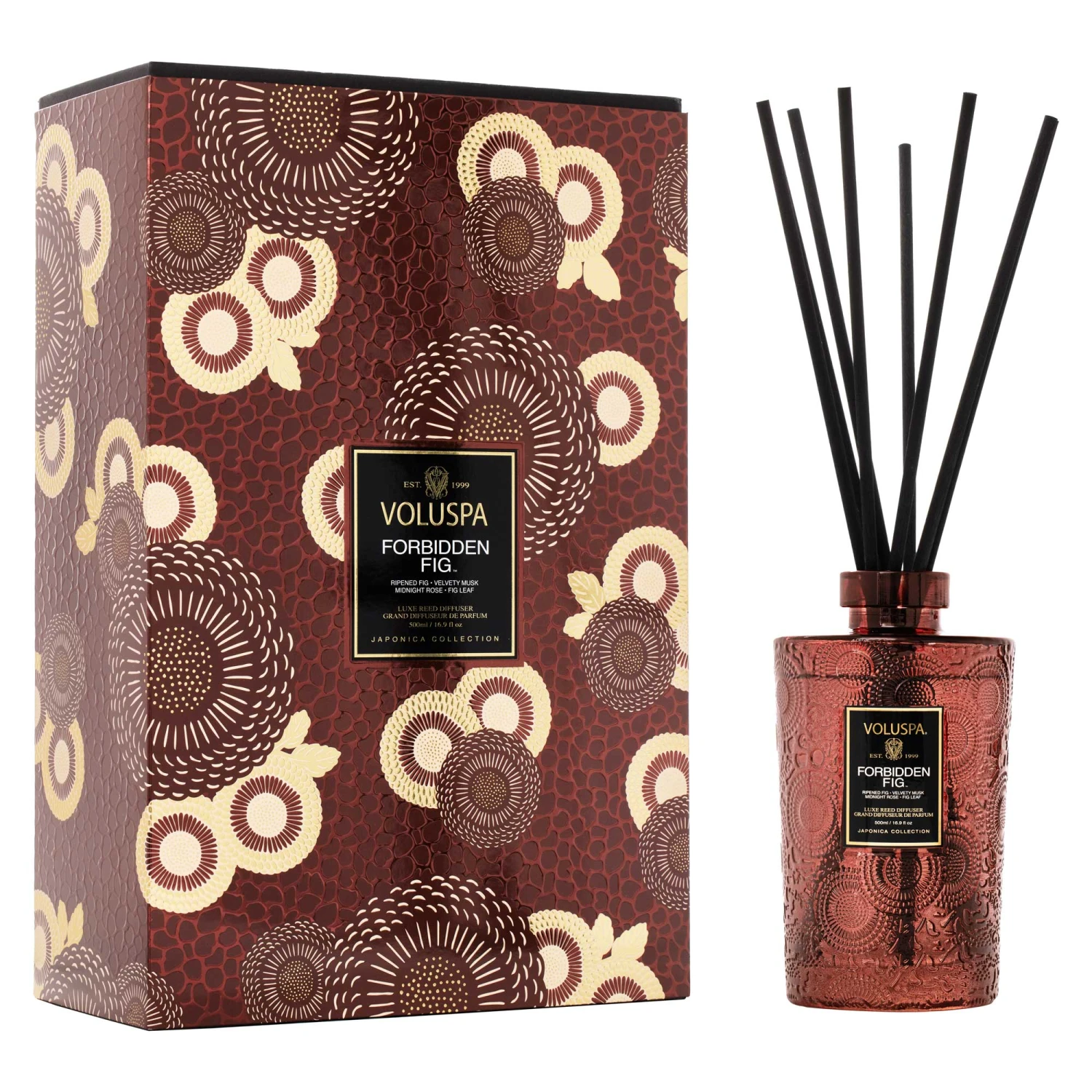 Voluspa Forbidden Fig - Luxe Reed Diffuser 5 Voluspa Forbidden Fig - Luxe Reed Diffuser - Image 3