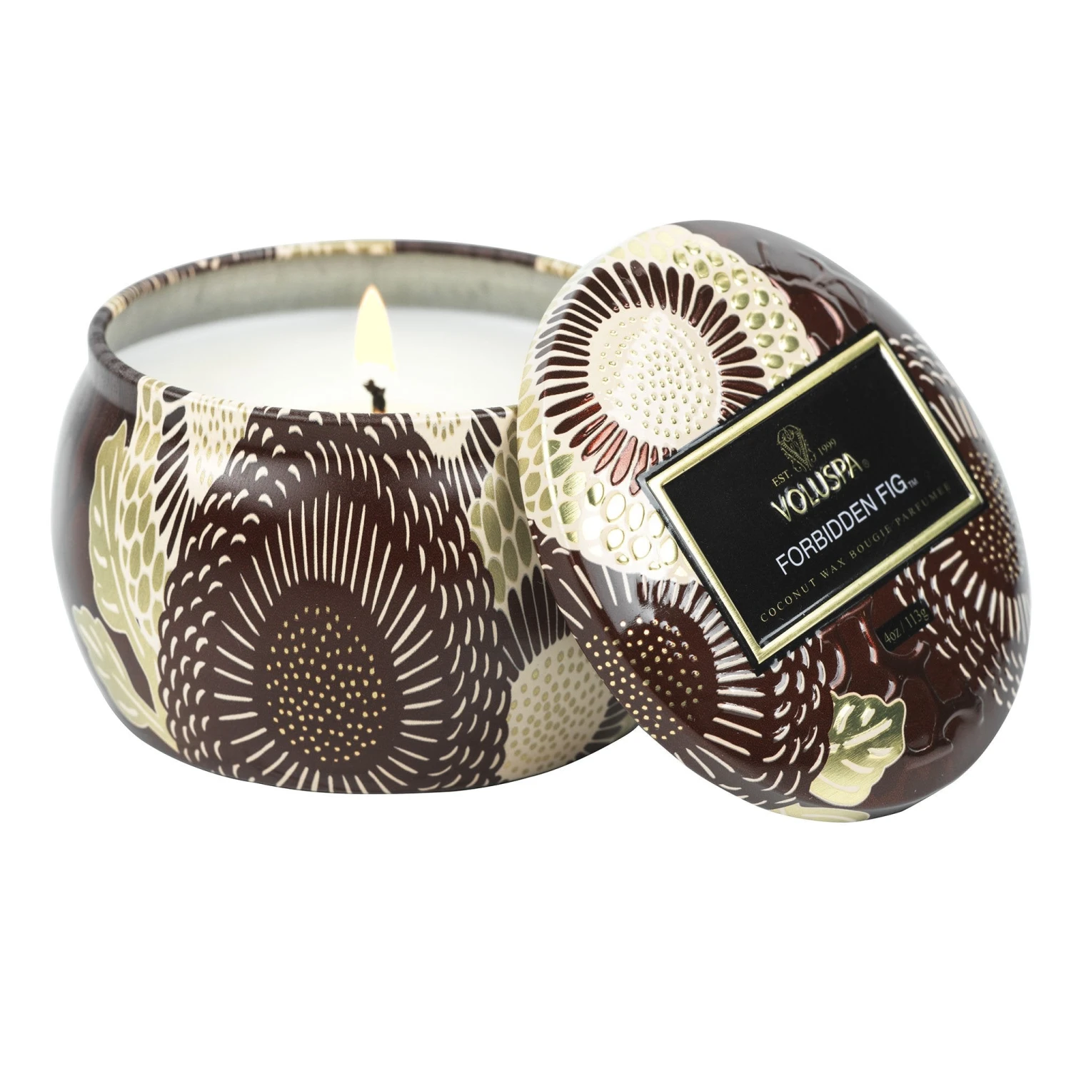 Voluspa Forbidden Fig - Mini Tin Candle 3 Voluspa Forbidden Fig - Mini Tin Candle