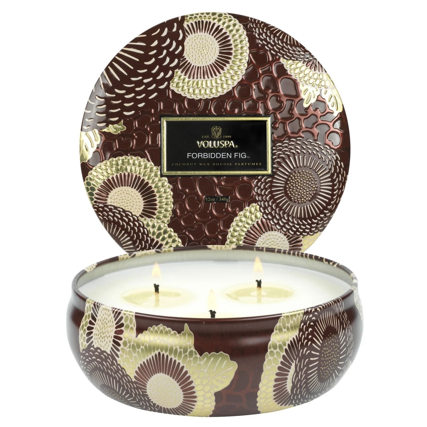 Voluspa Forbidden Fig - 3 Wick Tin Candle 5 Voluspa Forbidden Fig - 3 Wick Tin Candle - Image 3