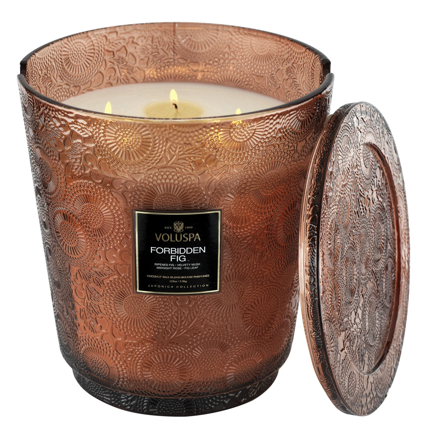 Voluspa Forbidden Fig - 5 Wick Hearth Candle 6 Voluspa Forbidden Fig - 5 Wick Hearth Candle - Image 4