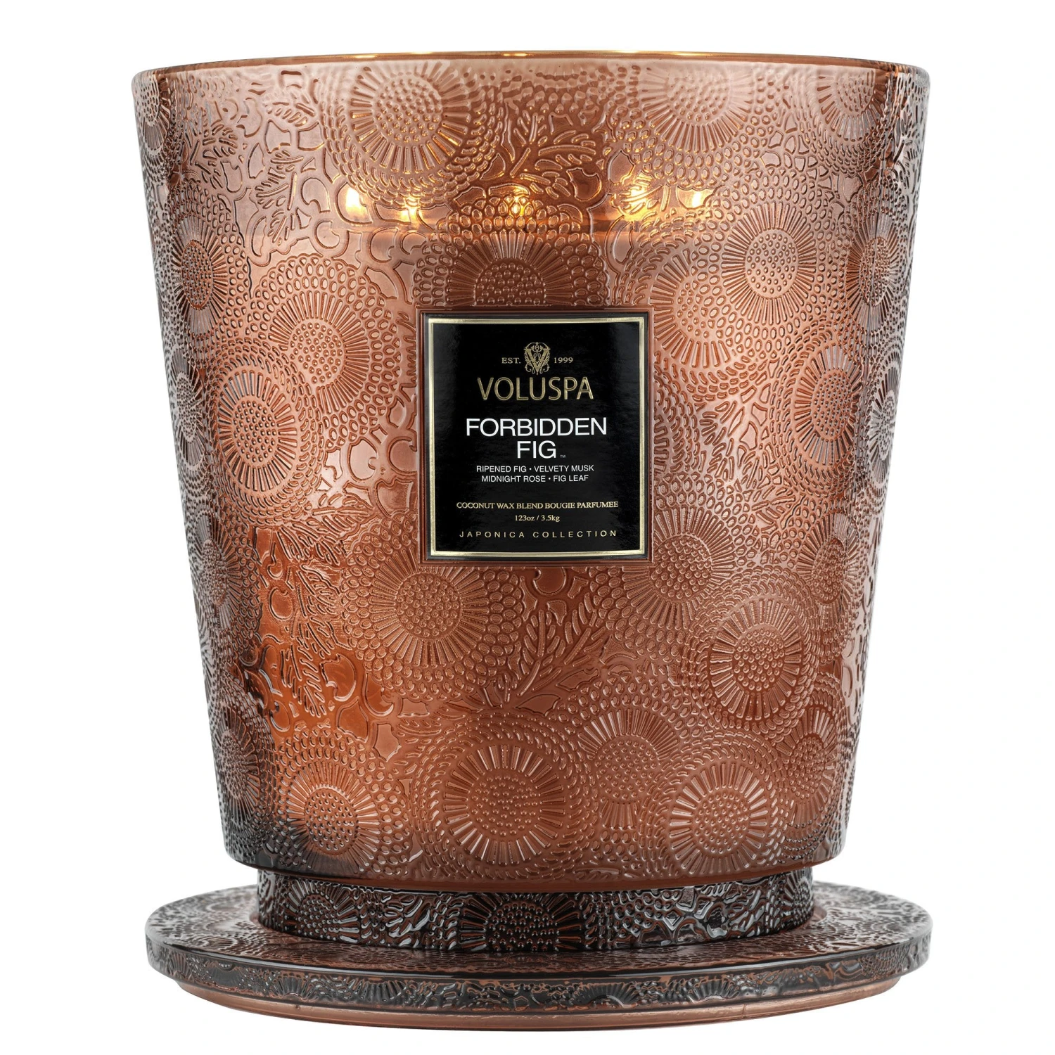 Voluspa Forbidden Fig - 5 Wick Hearth Candle 5 Voluspa Forbidden Fig - 5 Wick Hearth Candle - Image 3