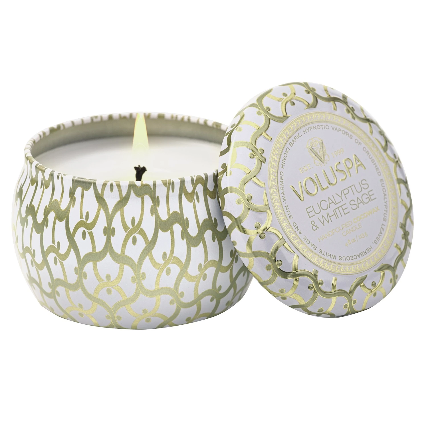 Voluspa Eucalyptus & White Sage - Mini Tin Candle 3 Voluspa Eucalyptus & White Sage - Mini Tin Candle