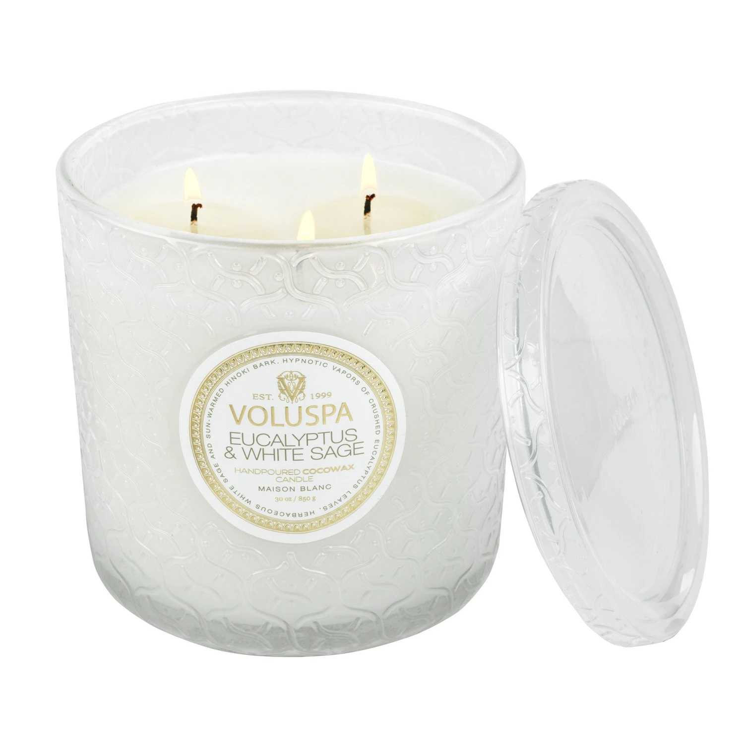 Voluspa Eucalyptus & White Sage - Luxe Candle 4 Voluspa Eucalyptus & White Sage - Luxe Candle - Image 2