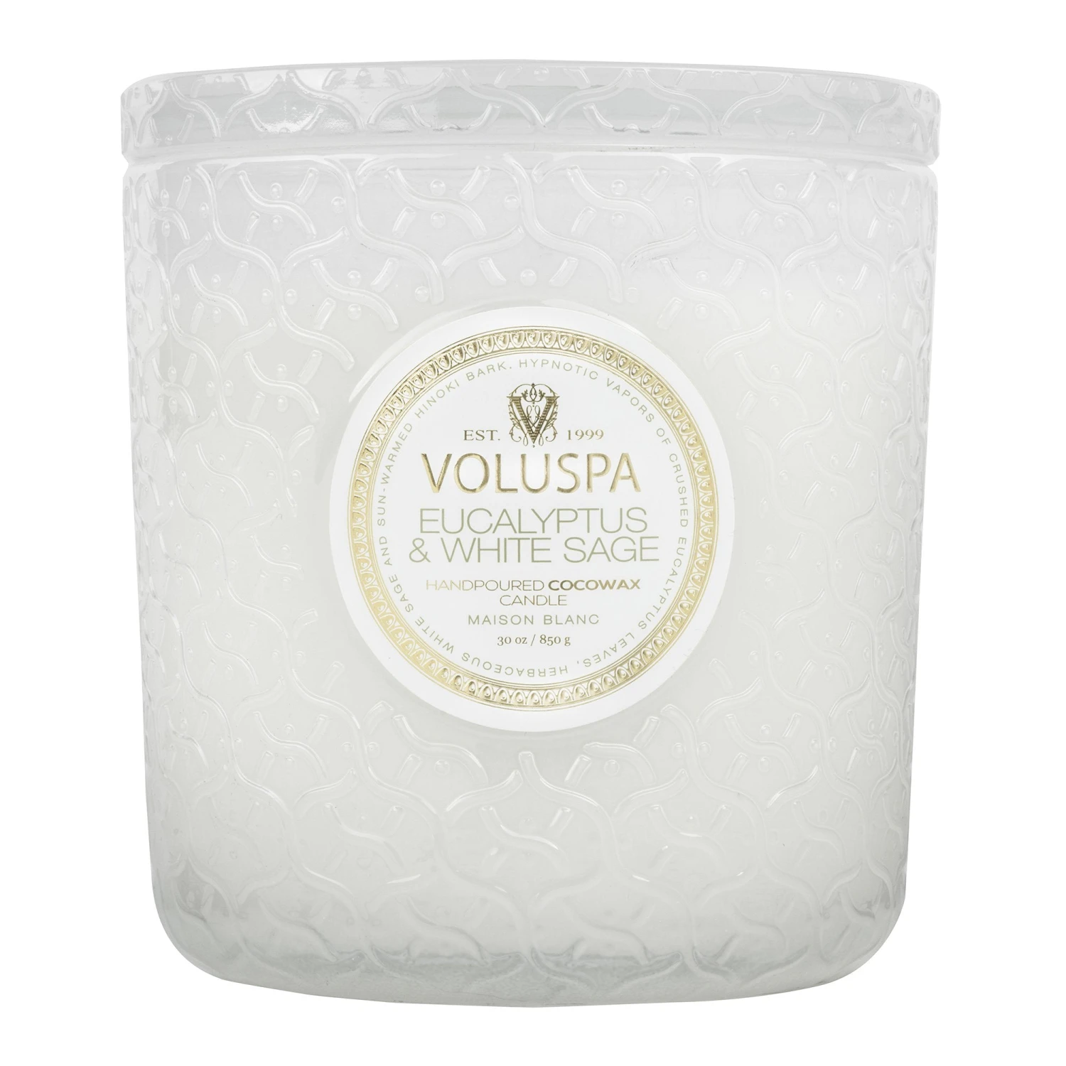 Voluspa Eucalyptus & White Sage - Luxe Candle 3 Voluspa Eucalyptus & White Sage - Luxe Candle