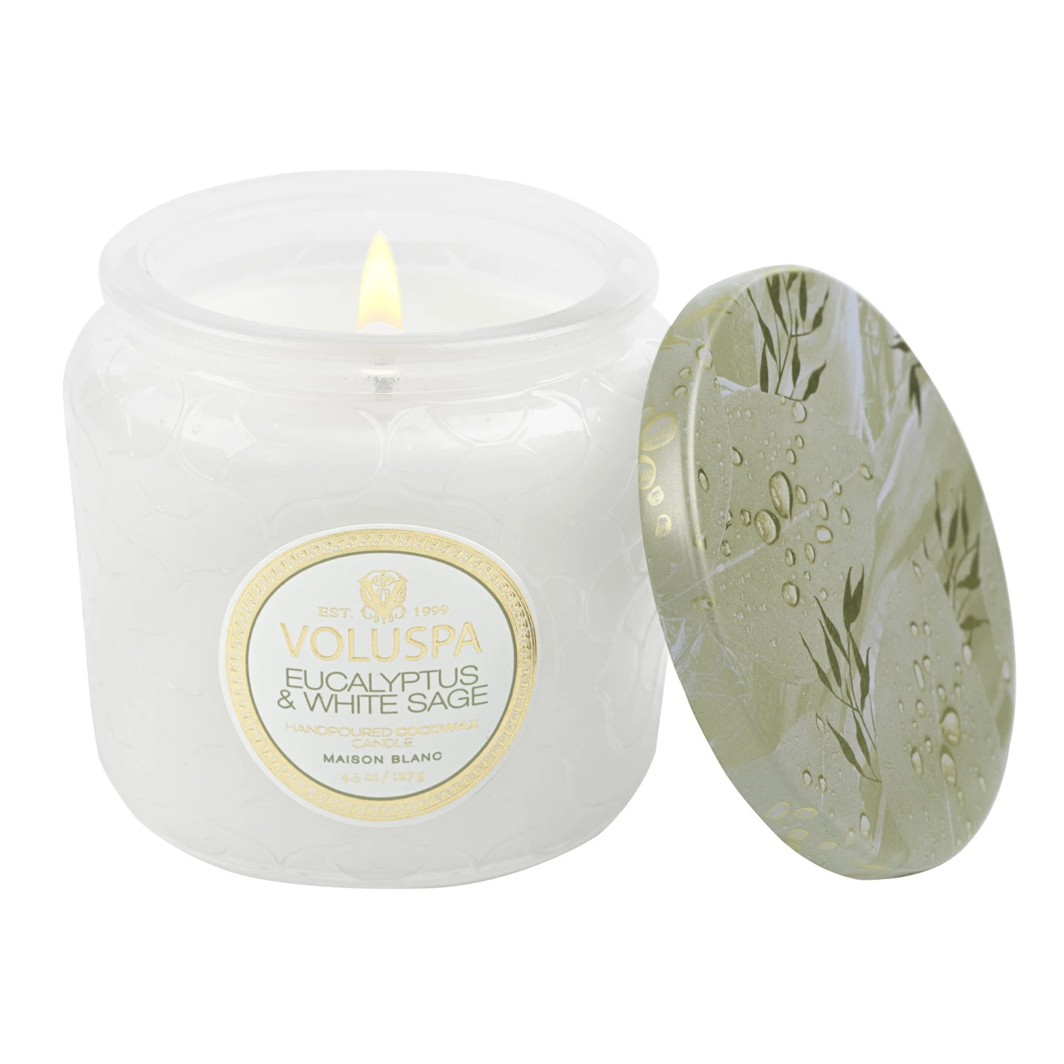 Voluspa Eucalyptus & White Sage - Petite Jar Candle 4 Voluspa Eucalyptus & White Sage - Petite Jar Candle - Image 2