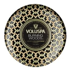 Voluspa Burning Woods - 3 Wick Tin Candle