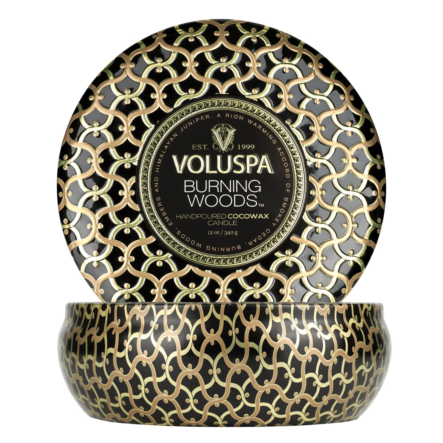 Voluspa Burning Woods - 3 Wick Tin Candle 8 Voluspa Burning Woods - 3 Wick Tin Candle - Image 6