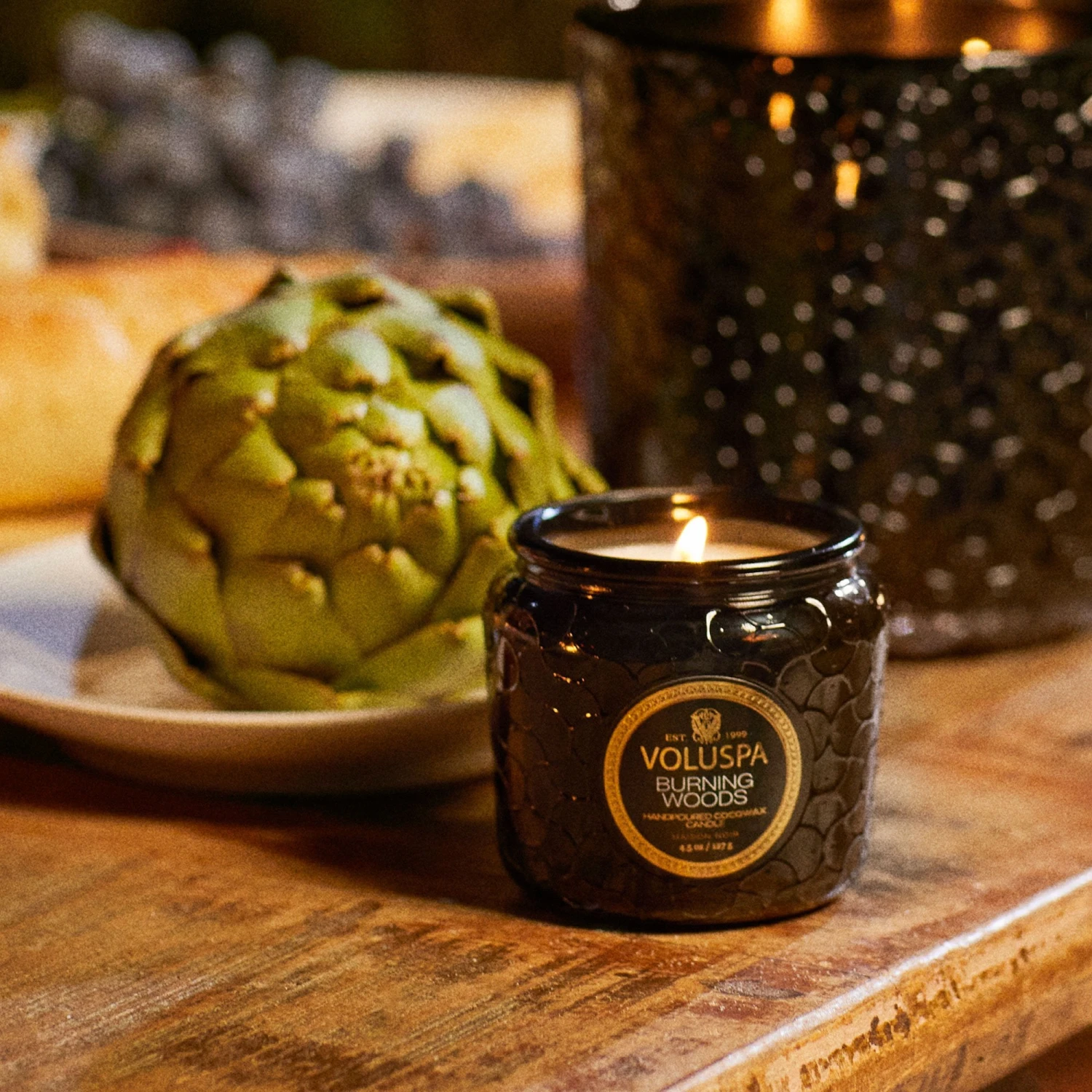 Voluspa Burning Woods - Petite Jar Candle 4 Voluspa Burning Woods - Petite Jar Candle - Image 2