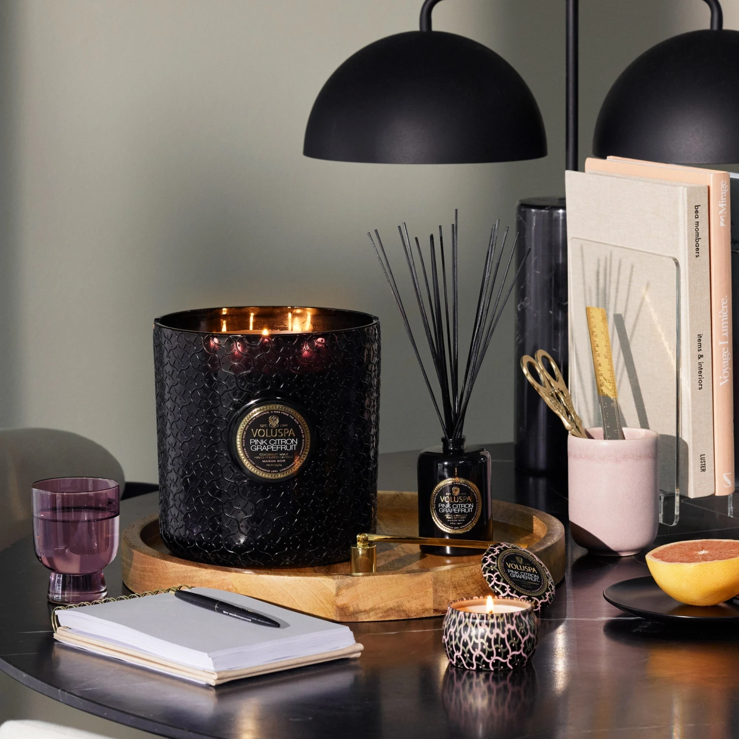 Voluspa Pink Citron Grapefruit - 5 Wick Hearth Candle 4 Voluspa Pink Citron Grapefruit - 5 Wick Hearth Candle - Image 2