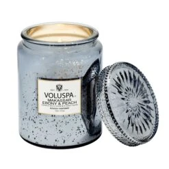 Voluspa Makassar Ebony & Peach - Large Jar Candle