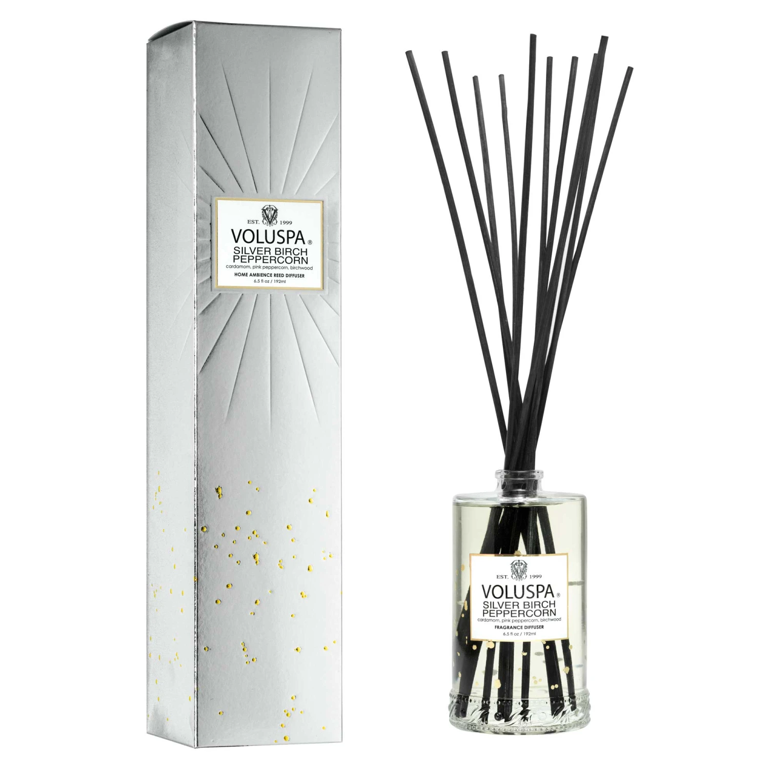 Voluspa Silver Birch Peppercorn - Reed Diffuser 6 Voluspa Silver Birch Peppercorn - Reed Diffuser - Image 4