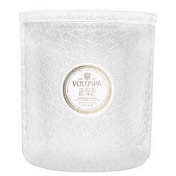 Voluspa Suede Blanc - 5 Wick Hearth Candle